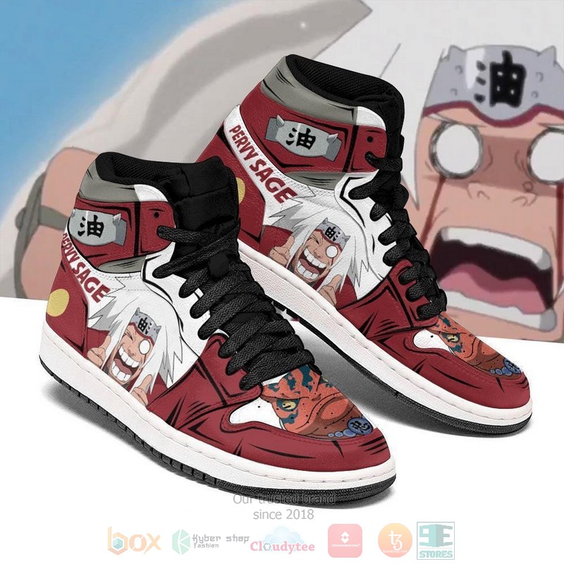 Jiraiya Pervy Funny Face Anime Air Jordan high top Sneaker Shoes 10 Jiraiya Pervy Funny Face Anime Air Jordan high top shoes