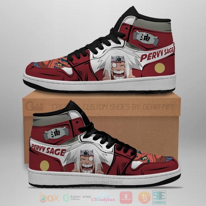 Jiraiya Pervy Funny Face Anime Air Jordan high top Sneaker Shoes 2 Jiraiya Pervy Funny Face Anime Air Jordan high top shoes 1