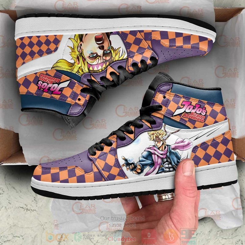 JoJos Bizarre Adventure Caesar Anthonio Zeppeli Air Jordan High Top Shoes 1