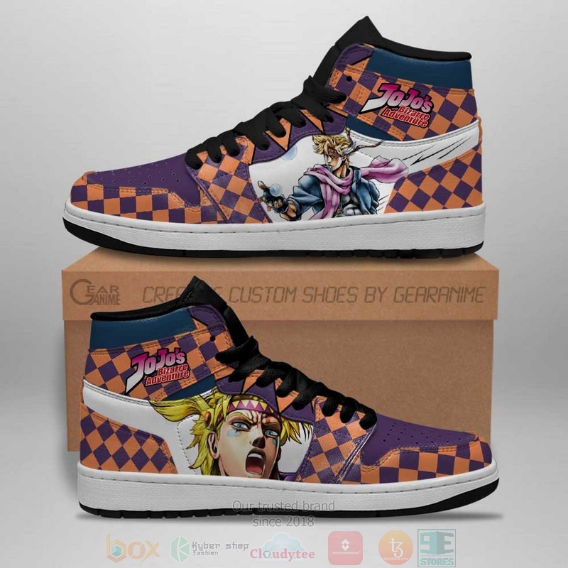 JoJos Bizarre Adventure Caesar Anthonio Zeppeli Air Jordan High Top Shoes 1 2