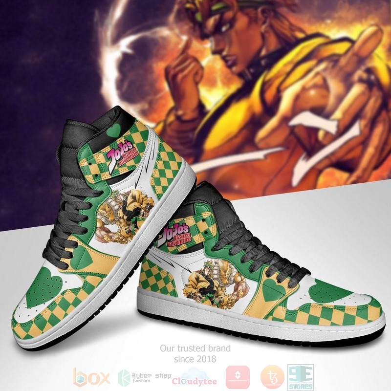 JoJo's Bizarre Adventure Dio Brando Anime Air Jordan High Top Sneaker Shoes 5 JoJos Bizarre Adventure Dio Brando Anime Air Jordan High Top Shoes 1 2 3 4