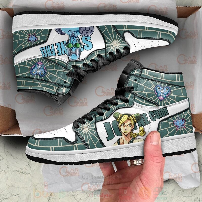 JoJos Bizarre Adventure Jolyne Cujoh Custom Anime Air Jordan High Top Shoes 1
