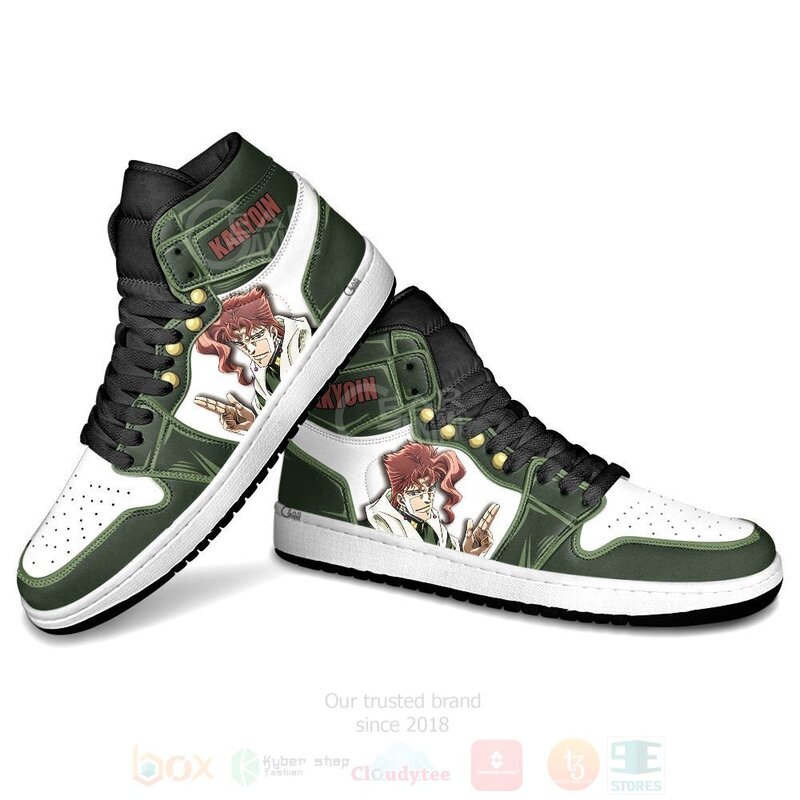 JoJos Bizarre Adventure Noriaki Kakyoin Custom Anime Air Jordan High Top Shoes 1 2 3