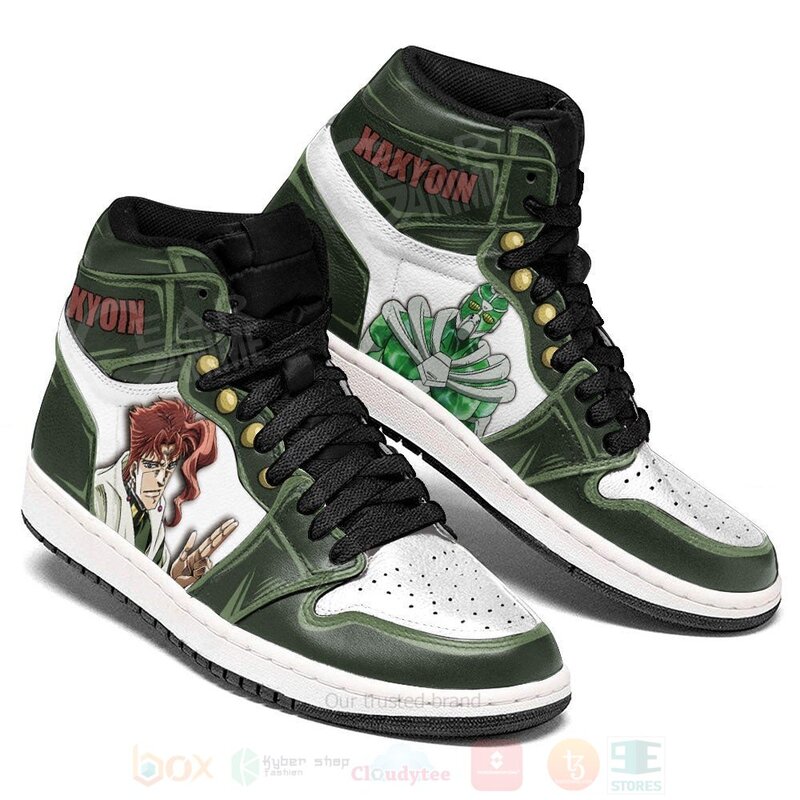 JoJos Bizarre Adventure Noriaki Kakyoin Custom Anime Air Jordan High Top Shoes 1 2 3 4