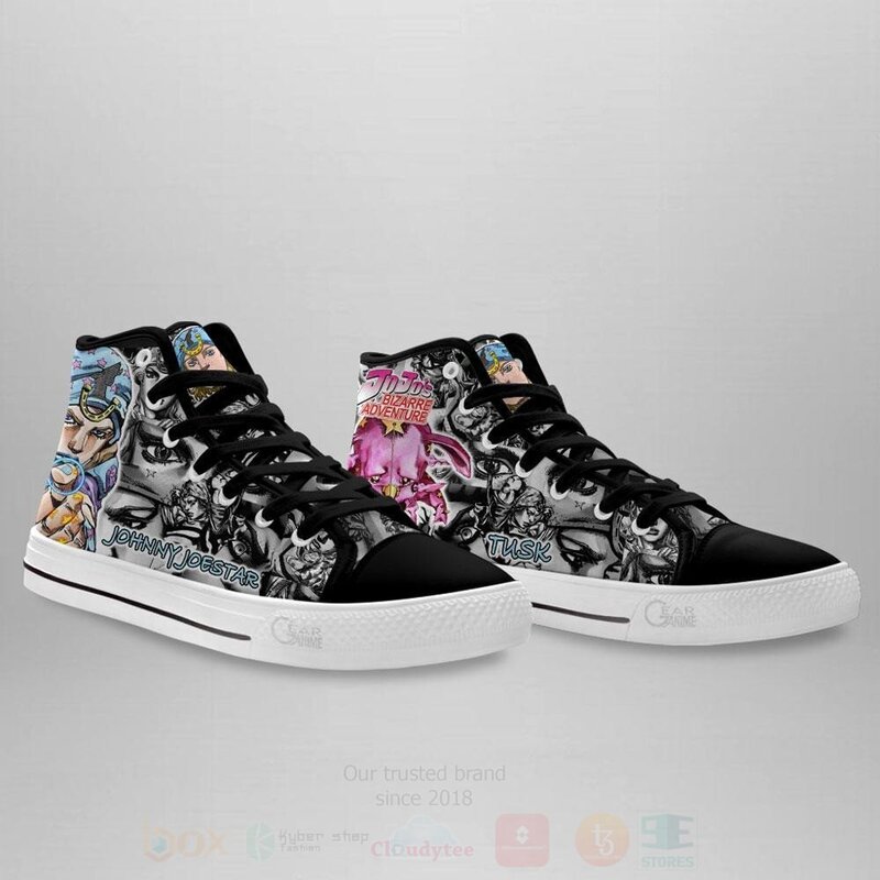 BEST Johnny Joestar Custom Manga Anime Jojo's Birraze Adventure High Top Canvas Sneakers 3 Johnny Joestar Custom Manga Anime Jojos Birraze Adventure High Top Shoes 1 2