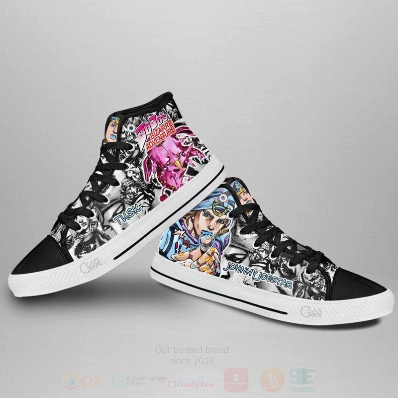 BEST Johnny Joestar Custom Manga Anime Jojo's Birraze Adventure High Top Canvas Sneakers 4 Johnny Joestar Custom Manga Anime Jojos Birraze Adventure High Top Shoes 1 2 3