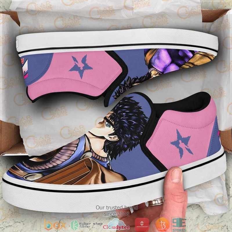 Jonathan Joestar Anime JoJo's Bizarre Adventure Slip On Sneakers Shoes 3 Jonathan Joestar Anime JoJos Bizarre Adventure Slip On Sneakers Shoes 1 2