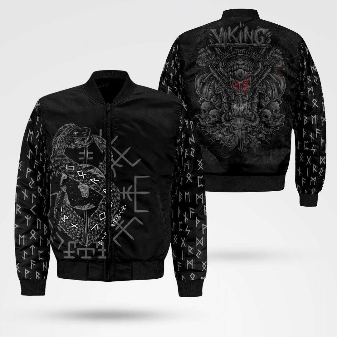 Jormungandr Son of Loki and Angrboda black Bomber Jacket