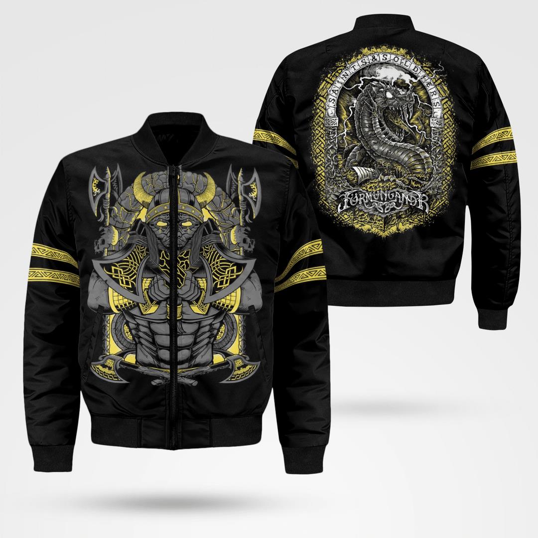 Jormungandr Son of Loki and Angrboda yellow Bomber Jacket