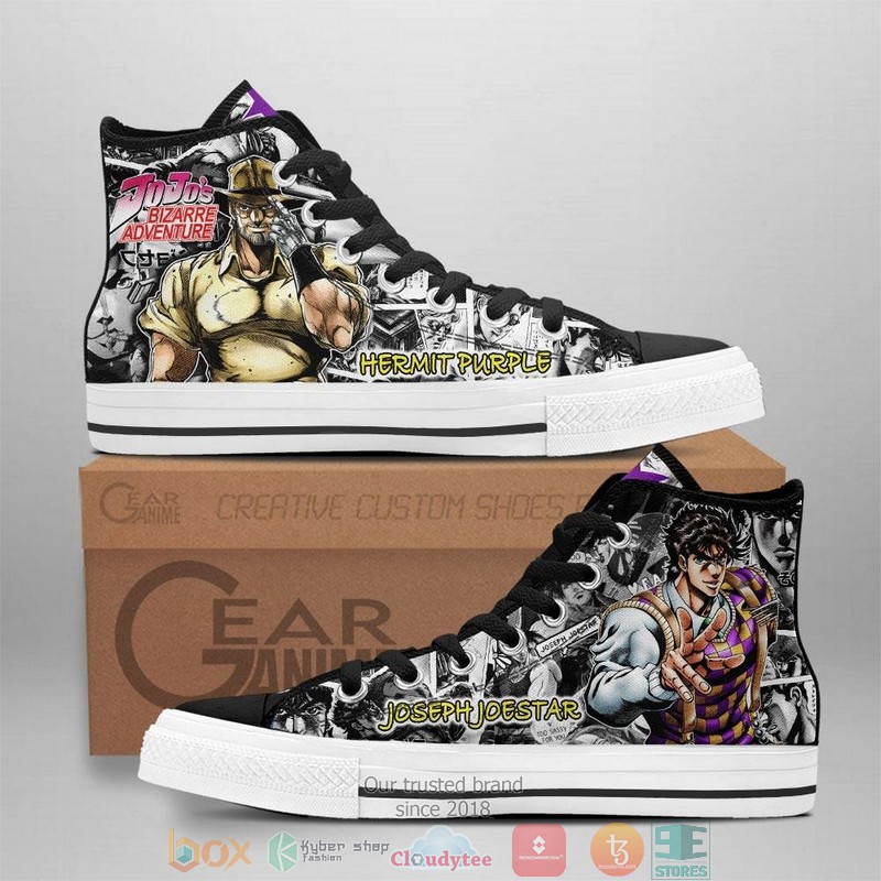 Joseph Joestar Jojos Birraze Adventure High Top Canvas Shoes