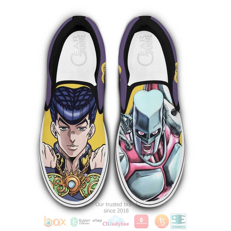 Josuke Higashikata Anime JoJos Bizarre Adventure Slip On Shoes