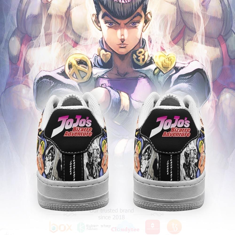 BEST Josuke Higashikata Manga Style JoJo's Anime Nike Air Force Shoes 3 Josuke Higashikata Manga Style JoJos Anime NAF Shoes 1 2