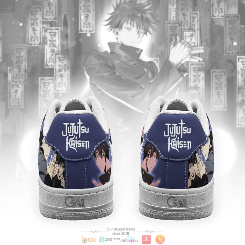 Jujutsu Kaisen Fushiguro Megumi Anime Nike Air Force Sneaker 3 Jujutsu Kaisen Fushiguro Megumi Anime Nike Air Force shoes 1 2