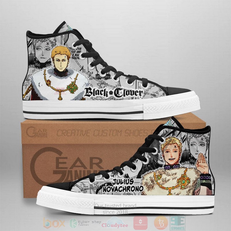 Julius Novachrono Black Clover Anime Canvas High Top Shoes