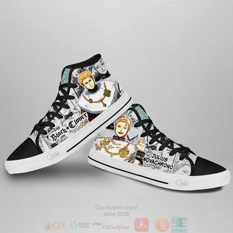 Julius Novachrono Black Clover Anime Canvas High Top Sneaker Shoes 5 Julius Novachrono Black Clover Anime Canvas High Top Shoes 1 2 3 4