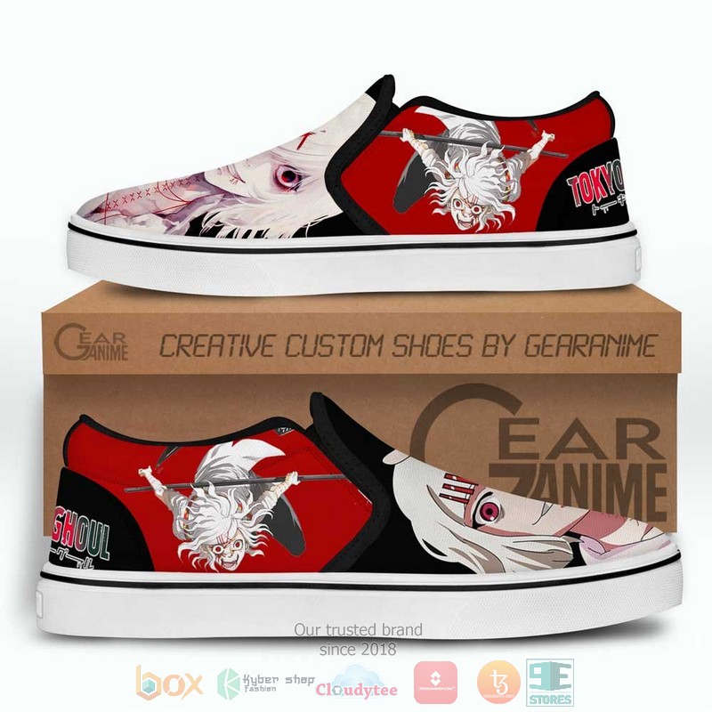 Juuzou Suzuya Anime Tokyo Ghoul Slip-On Sneaker Shoes 3 Juuzou Suzuya Anime Tokyo Ghoul Slip On Shoes 1 2