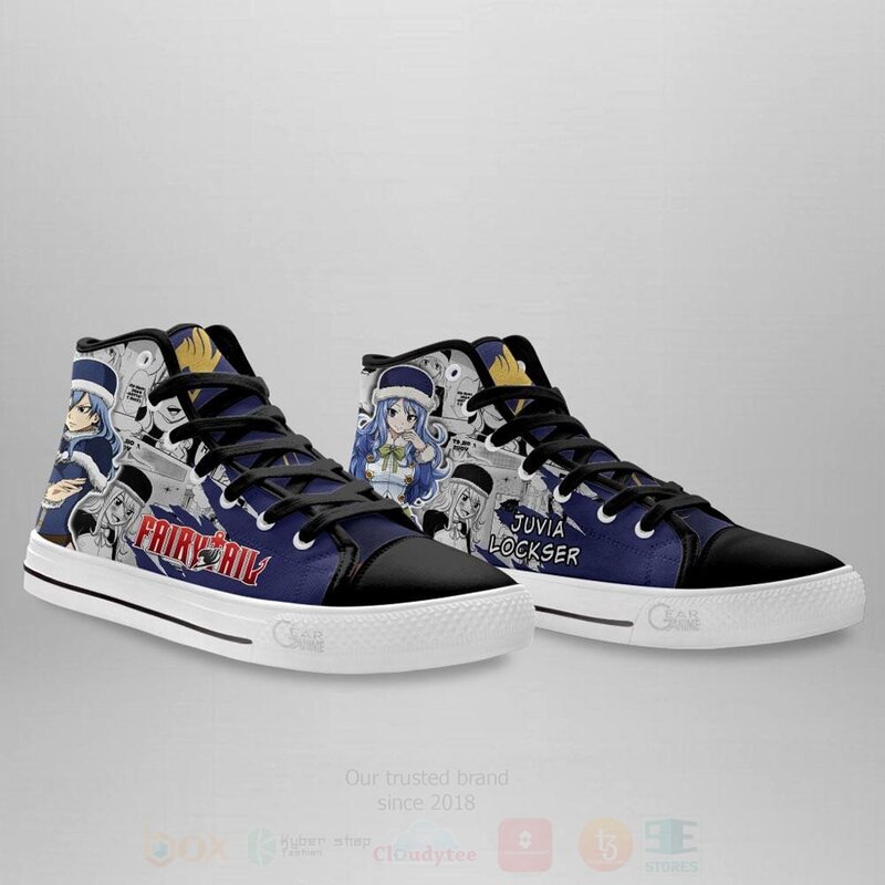 BEST Juvia Lockser Custom Fairy Tail Anime High Top Canvas Sneakers 4 Juvia Lockser Custom Fairy Tail Anime High Top Shoes 1 2 3
