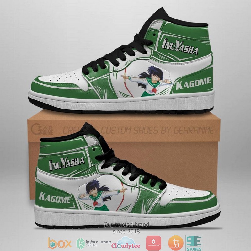 Kagome Inuyasha Anime Leather Air Jordan High top shoes