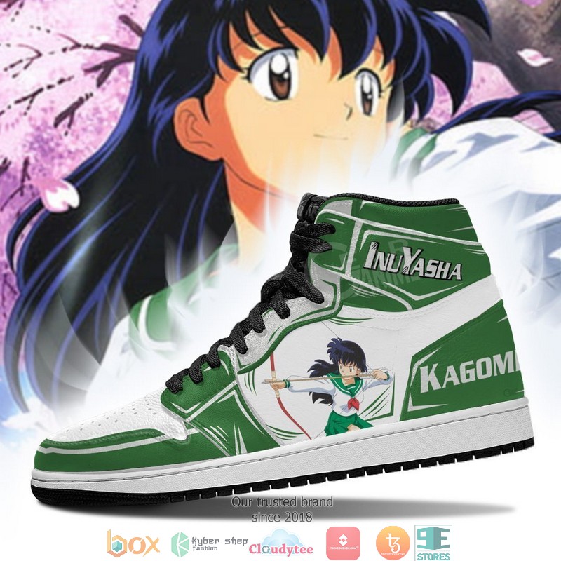 Kagome Inuyasha Anime Leather Air Jordan High top shoes 3 Kagome Inuyasha Anime Leather Air Jordan High top shoes 1 2