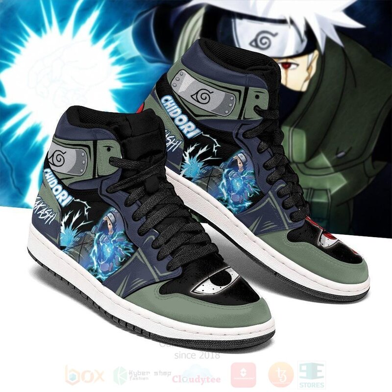 Kakashi Custom Chidori Skill Anime Air Jordan High Top Shoes