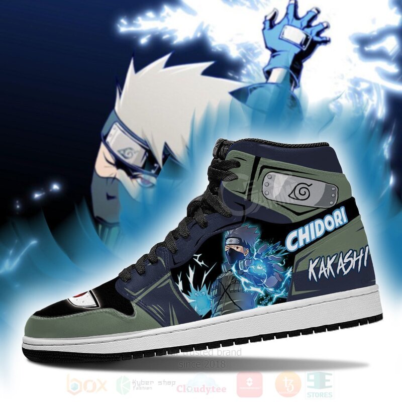 BEST Kakashi Custom Chidori Skill Anime Air Jordan 1 Retro High 3 Kakashi Custom Chidori Skill Anime Air Jordan High Top Shoes 1 2
