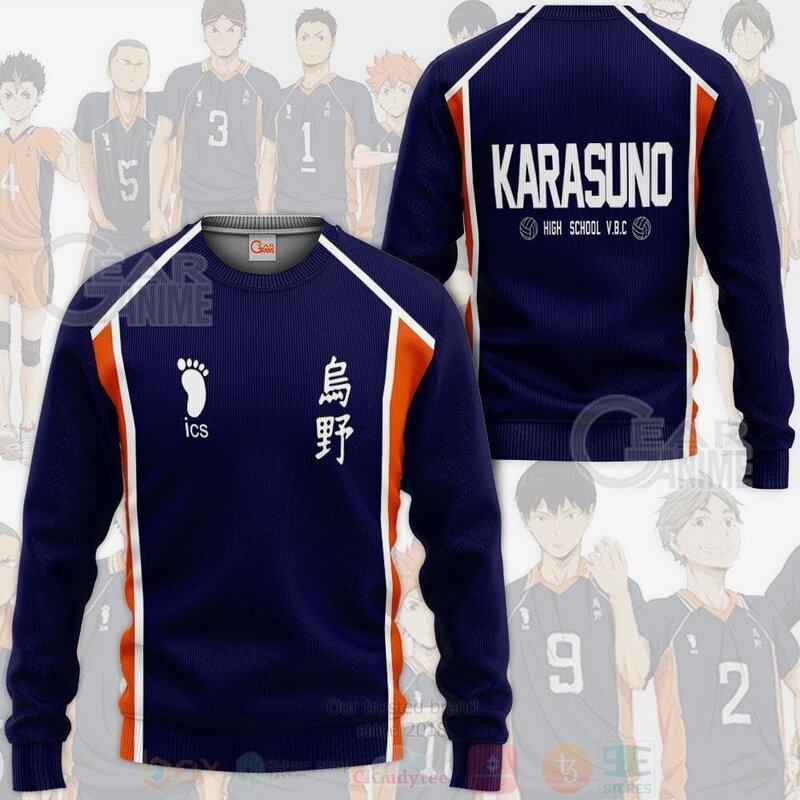 BEST Karasuno Haikyuu Anime Cosplay Costumes 3D Hoodie, T-Shirt 2 Karasuno Haikyuu Anime Cosplay Costumes 3D Hoodie Shirt 1