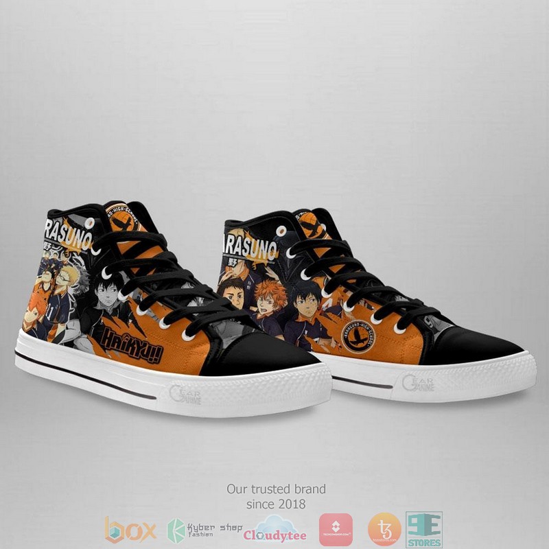 Karasuno Haikyuu High Top Canvas Shoes 3 Karasuno Haikyuu High Top Canvas Shoes 1 2