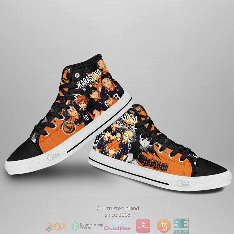 Karasuno Haikyuu High Top Canvas Shoes 4 Karasuno Haikyuu High Top Canvas Shoes 1 2 3
