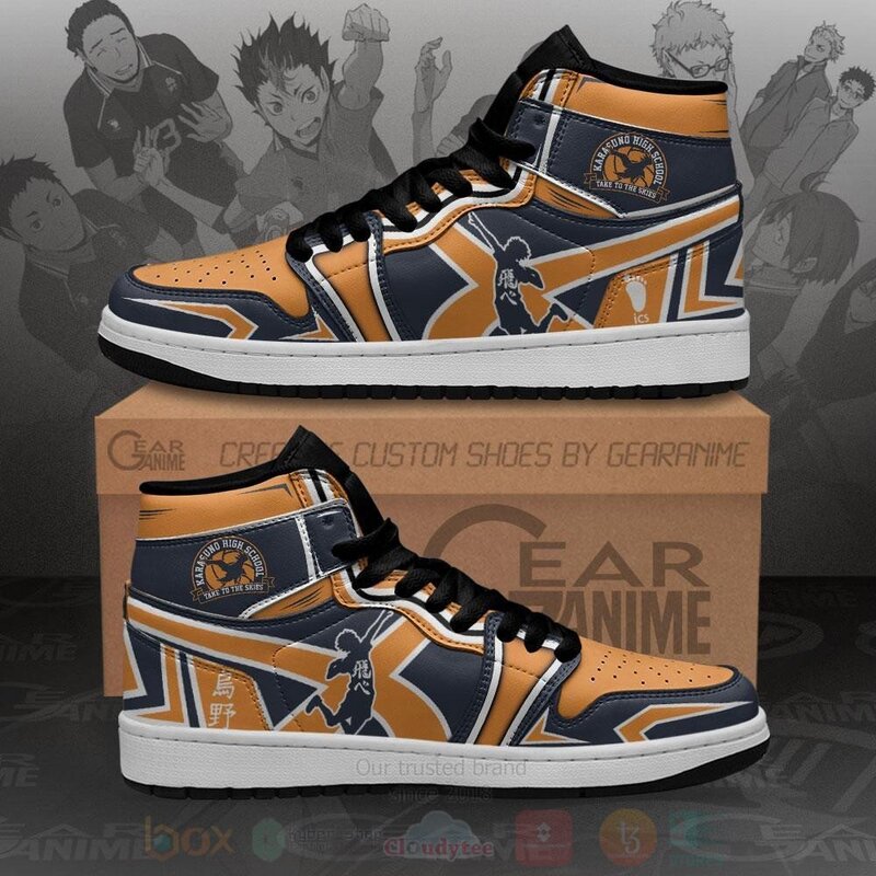 Karasuno High Haikyuu Anime Air Jordan High Top Shoes