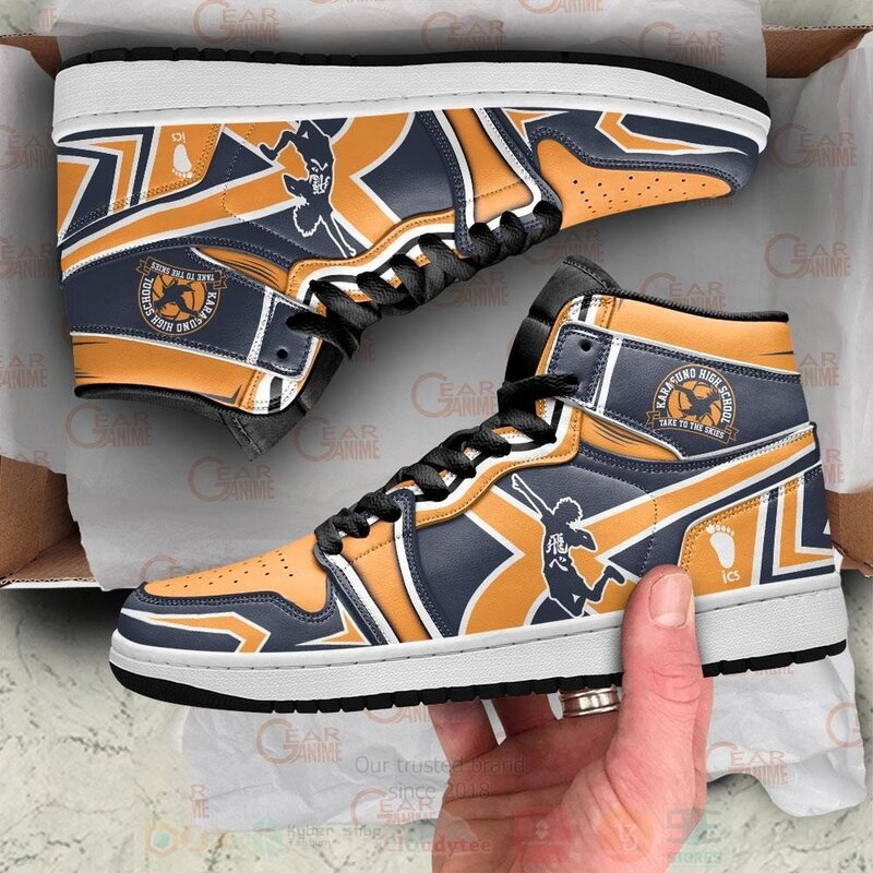 BEST Karasuno High Haikyuu Anime Air Jordan 1 Retro High 3 Karasuno High Haikyuu Anime Air Jordan High Top Shoes 1 2
