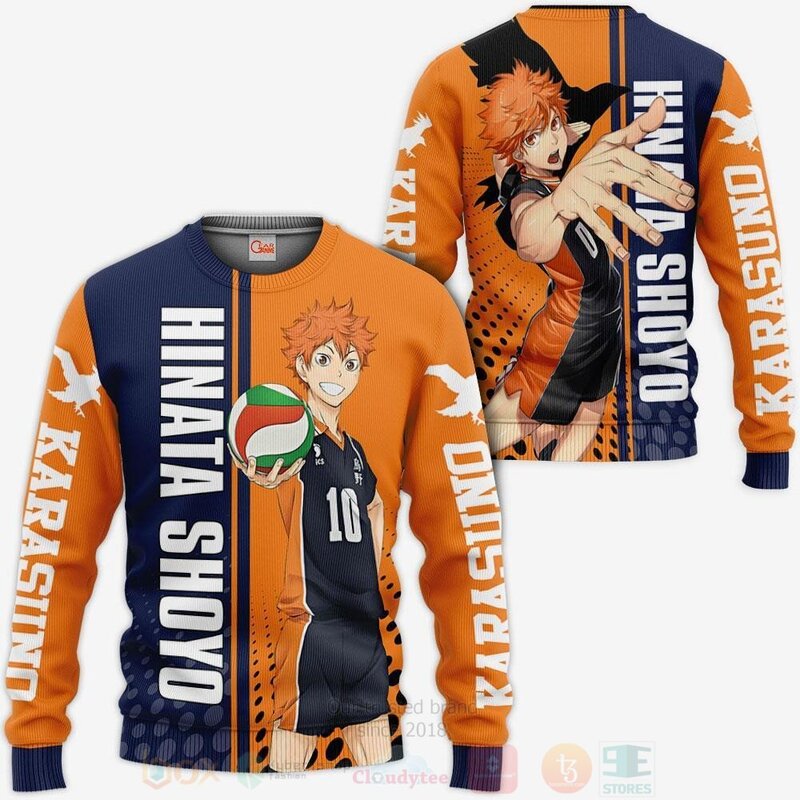 BEST Karasuno Hinata Shoyo Haikyuu Custom Anime 3D Hoodie, T-Shirt 2 Karasuno Hinata Shoyo Haikyuu Custom Anime 3D Hoodie Shirt 1