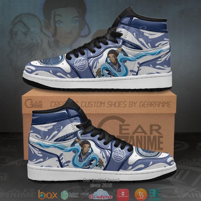 Katara Avatar The Last Airbender Anime Air Jordan High top shoes