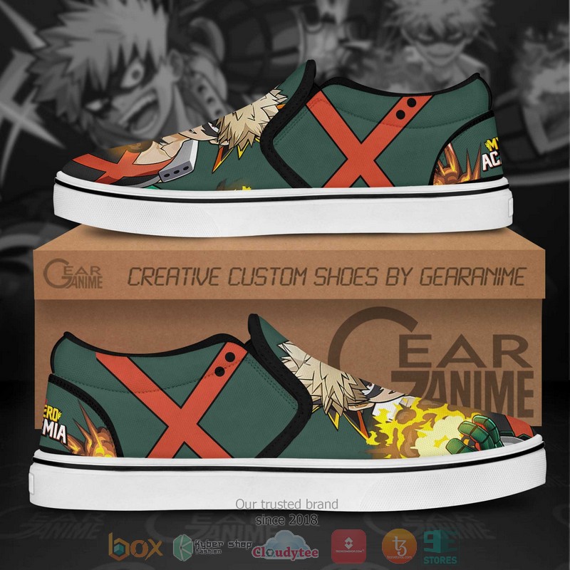 Katsuki Bakugo Anime My Hero Academia Slip On Shoes 1