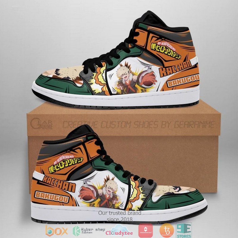 Katsuki Bakugo My Hero Academia Anime Air Jordan High top shoes