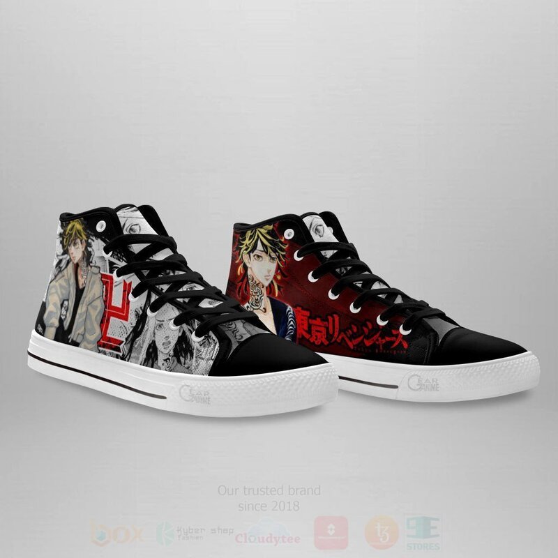 BEST Kazutora Hanemiya Custom Manga Anime Tokyo Revengers High Top Canvas Sneakers 4 Kazutora Hanemiya Custom Manga Anime Tokyo Revengers High Top Shoes 1 2 3