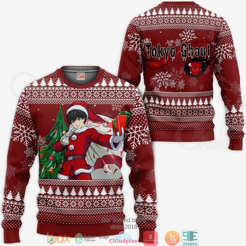 Ken Kaneki Santa Tokyo Ghoul Anime Xmas 3d shirt hoodie
