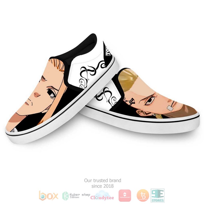 Ken Ryuguji Anime Tokyo Revengers Slip-On Sneaker Shoes 3 Ken Ryuguji Anime Tokyo Revengers Slip On Shoes 1 2