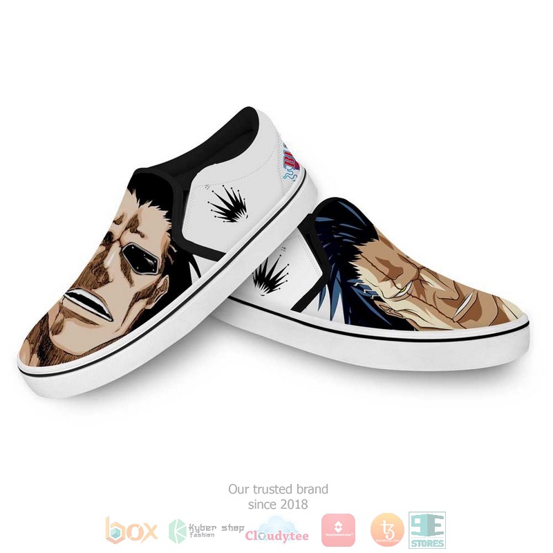 Kenpachi Zaraki Anime Bleach Slip-On Sneaker Shoes 3 Kenpachi Zaraki Anime Bleach Slip On Shoes 1 2