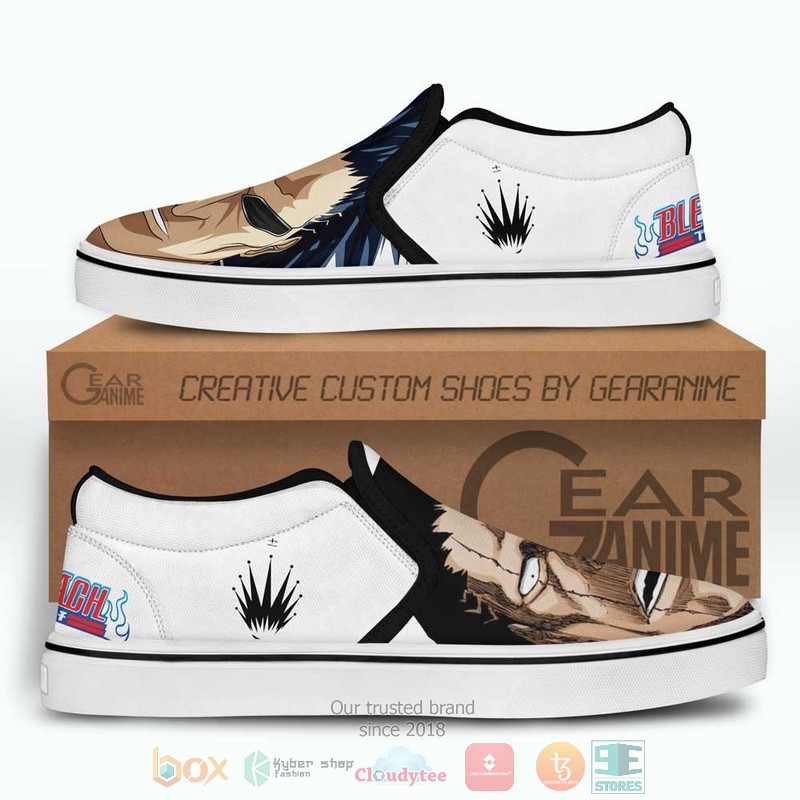 Kenpachi Zaraki Anime Bleach Slip-On Sneaker Shoes 4 Kenpachi Zaraki Anime Bleach Slip On Shoes 1 2 3