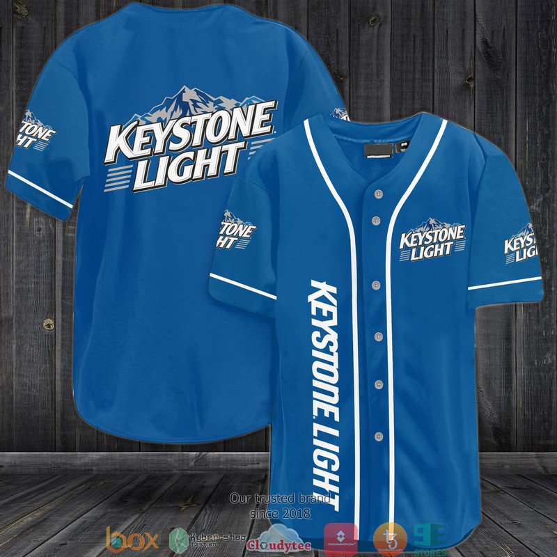 Keystone Light Blue Baseball Jersey