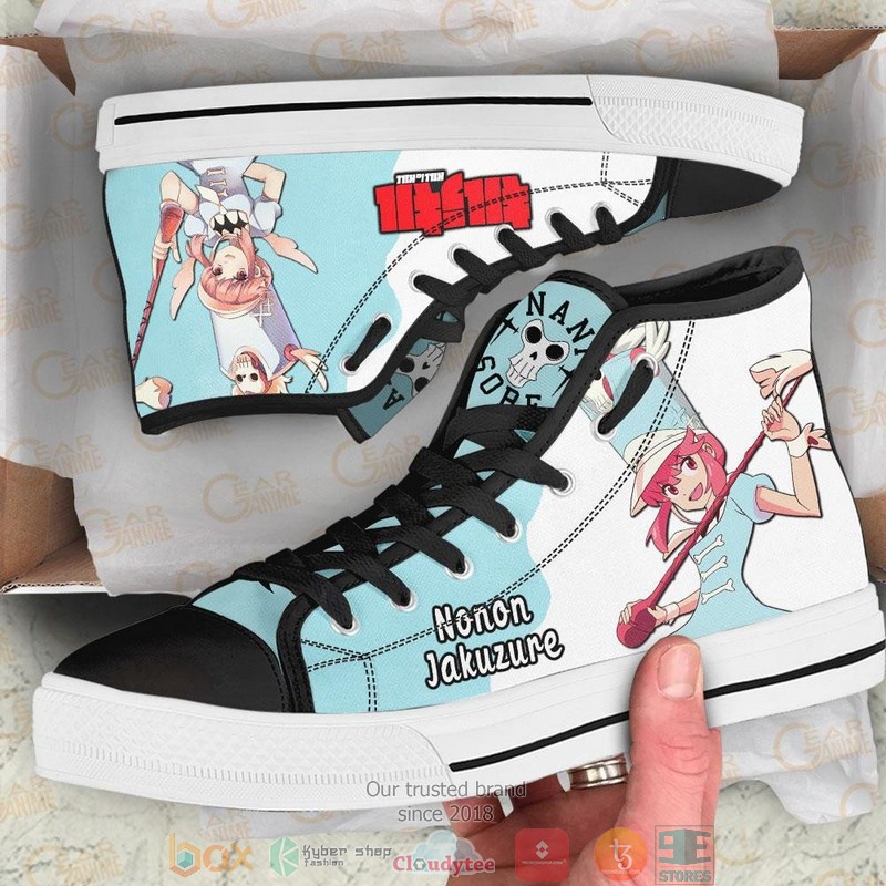Kill la Kill Nonon Jakuzure High Top Canvas Shoes 3 Kill la Kill Nonon Jakuzure High Top Canvas Shoes 1 2