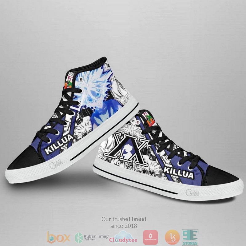 Killua Godspeed Hunter X Hunter High Top Canvas Shoes 3 Killua Godspeed Hunter X Hunter High Top Canvas Shoes 1 2