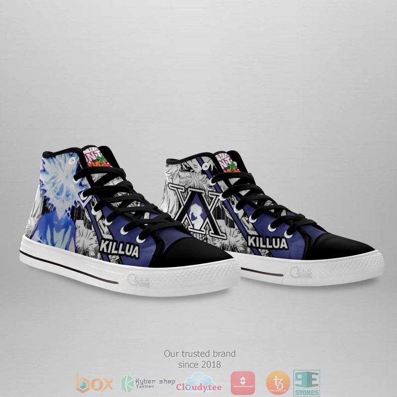 Killua Godspeed Hunter X Hunter High Top Canvas Shoes 4 Killua Godspeed Hunter X Hunter High Top Canvas Shoes 1 2 3