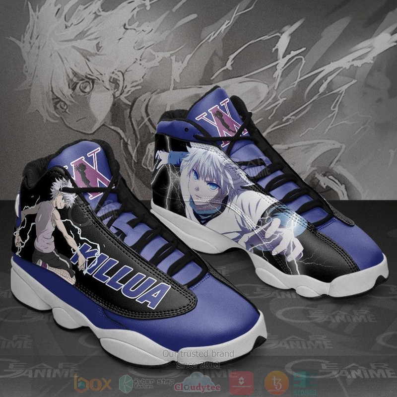 Killua Zoldyck Anime Hunter X Hunter Air Jordan 13 Sneaker Shoes 2 Killua Zoldyck Anime Hunter X Hunter Air Jordan 13 Shoes 1