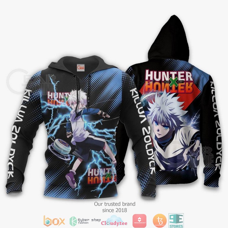 Killua Zoldyck Hunter X Hunter Anime 3d shirt, hoodie 4 Killua Zoldyck Hunter X Hunter Anime 3d shirt hoodie 1 2 3