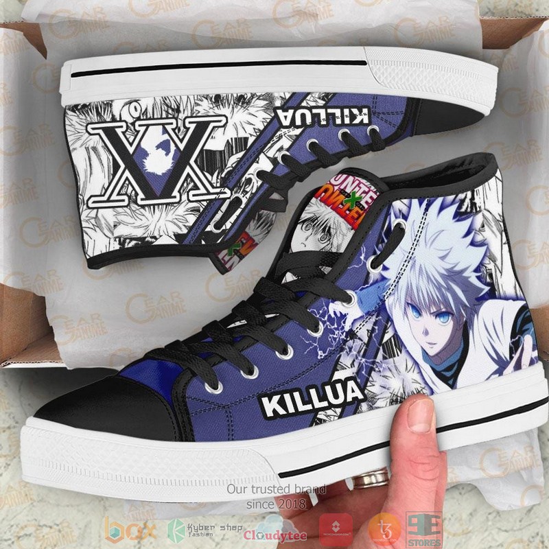 Killua Zoldyck Hunter X Hunter High Top Canvas Shoes 1