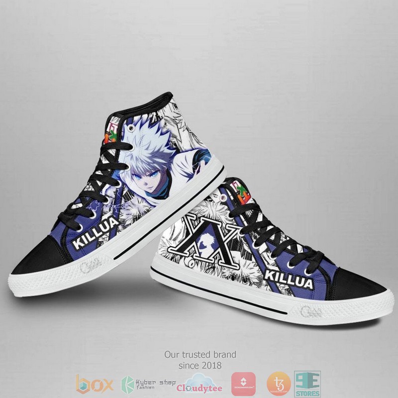 Killua Zoldyck Hunter X Hunter High Top Canvas Shoes 3 Killua Zoldyck Hunter X Hunter High Top Canvas Shoes 1 2