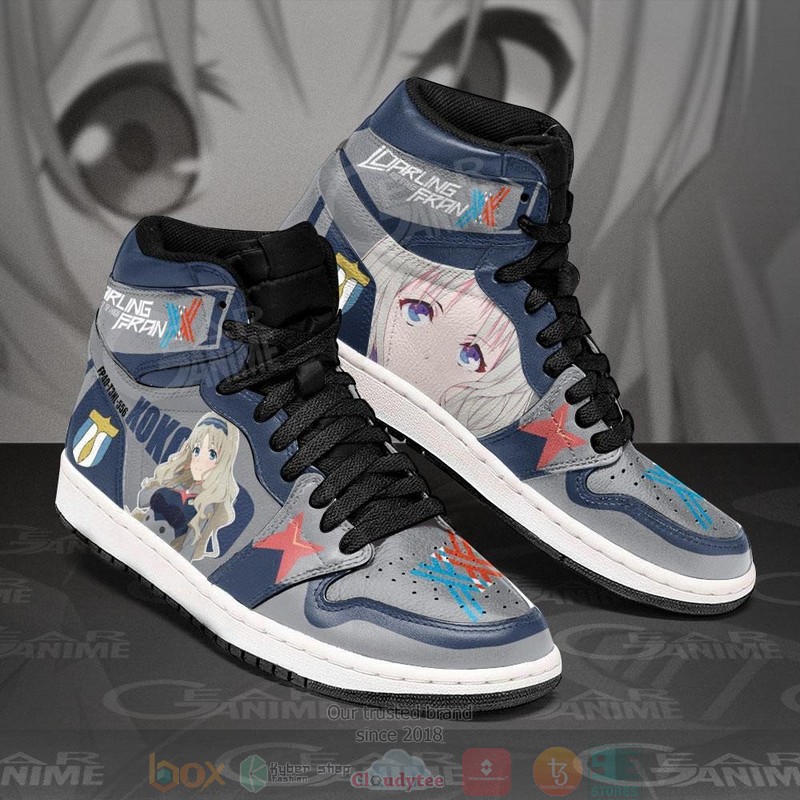 Kokoro Darling In The Franxx Code 556 Anime Air Jordan High Top Shoes 1 2