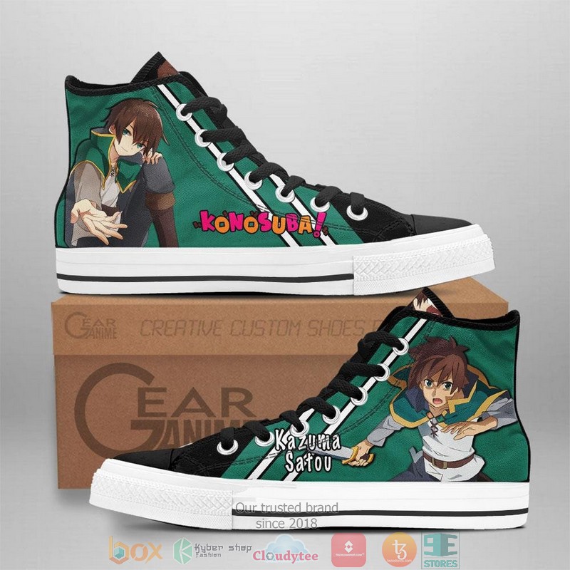 KonoSuba Kazuma Satou High Top Canvas Shoes 8 KonoSuba Kazuma Satou High Top Canvas Shoes