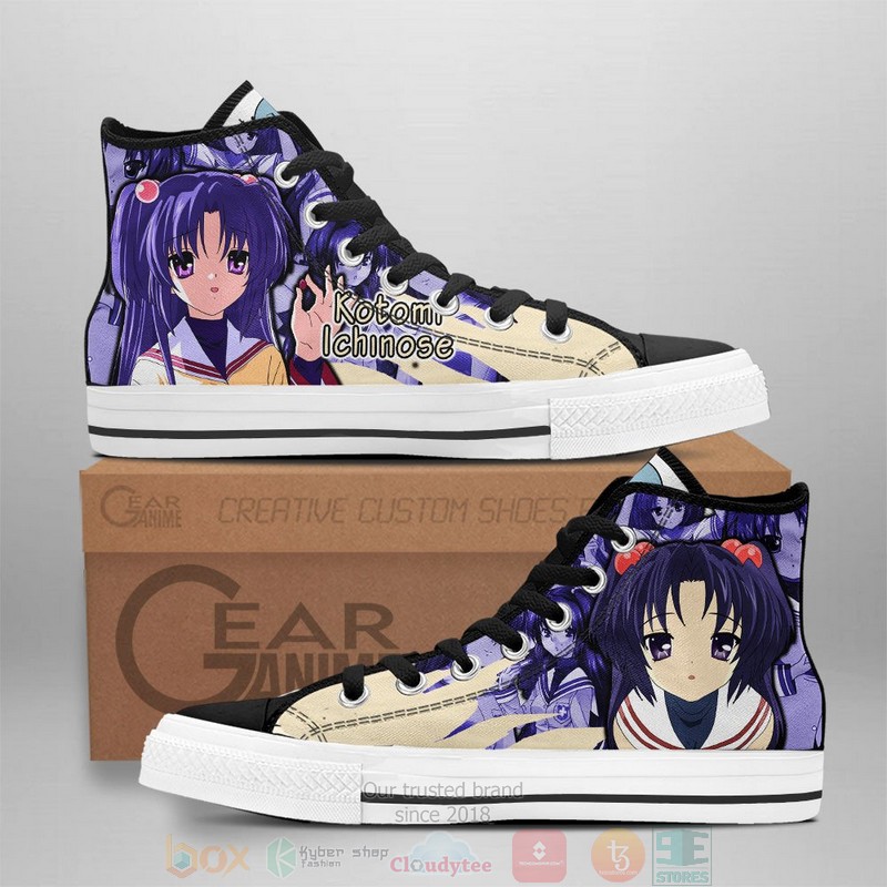 Kotomi Ichinose Clannad Anime Canvas High Top Shoes